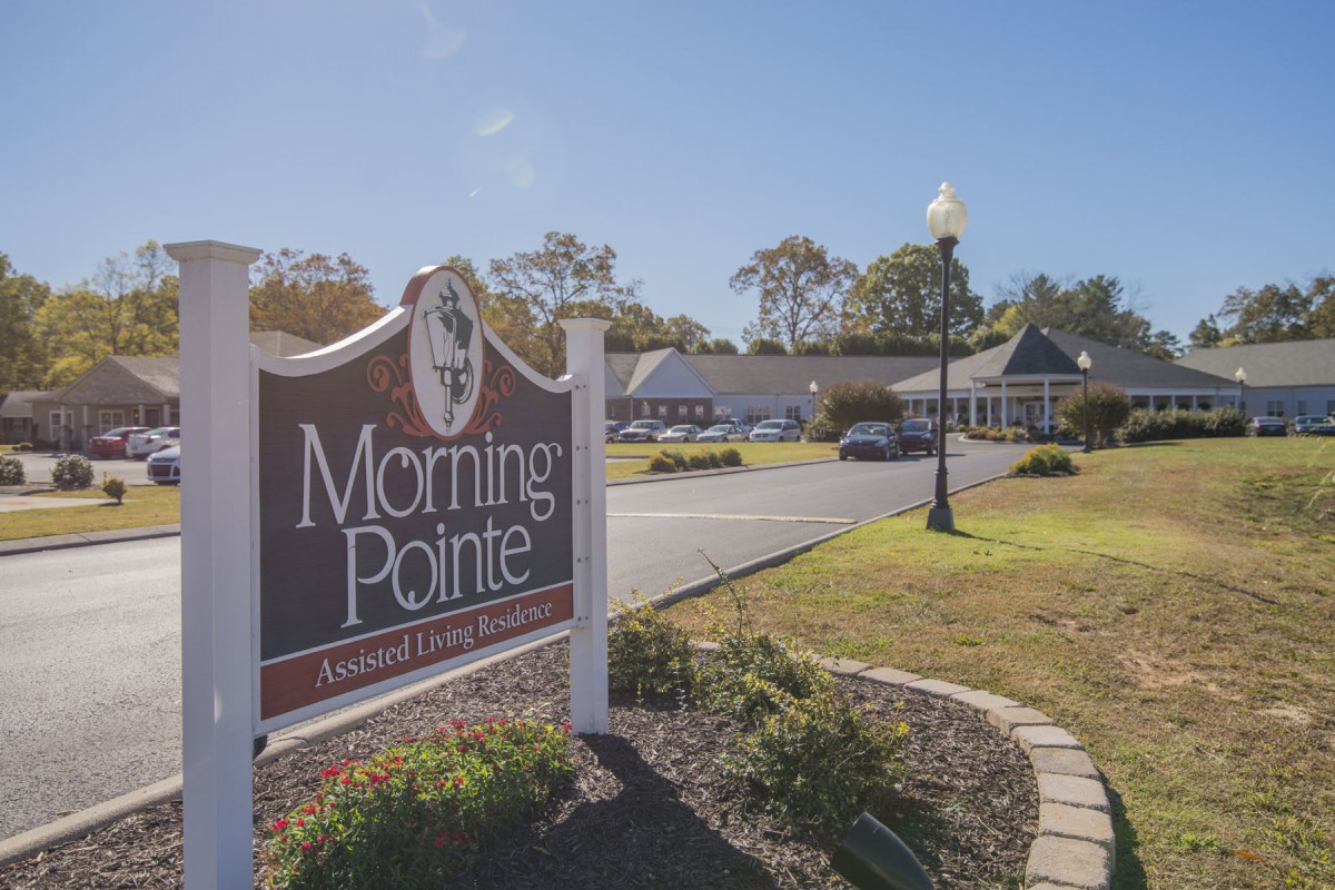 Morning Pointe assisted living facility with a welcoming outdoor setting.