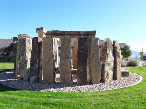 An impressive stone structure resembling ancient monolithic architecture.
