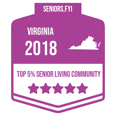 Top 5% Senior Living Community in 2018
