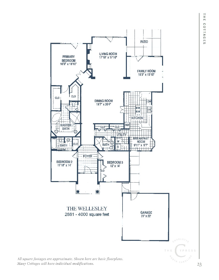 A detailed floor plan of a residential home, labeled 'The Williams'.