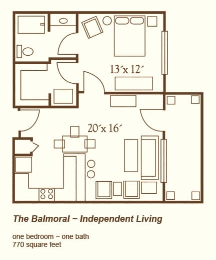 The Balmoral - Independent Living Floor Plan
