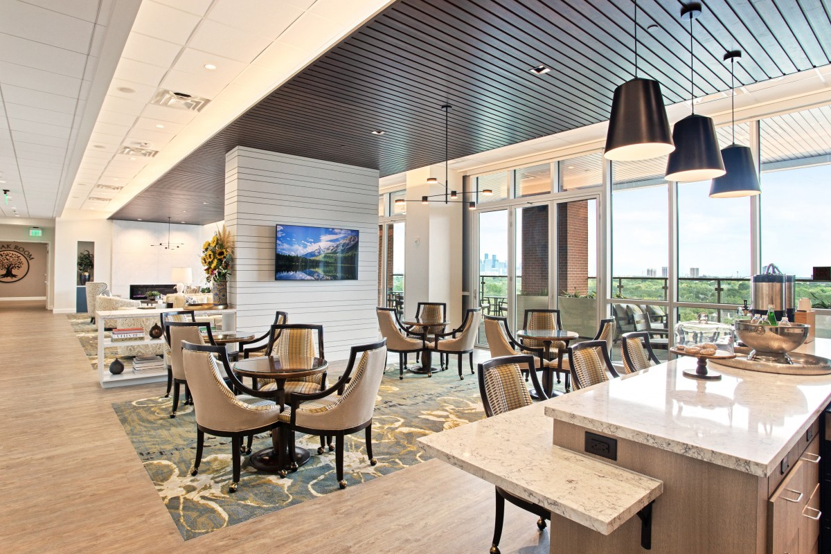 A modern lobby with elegant seating and contemporary decor.