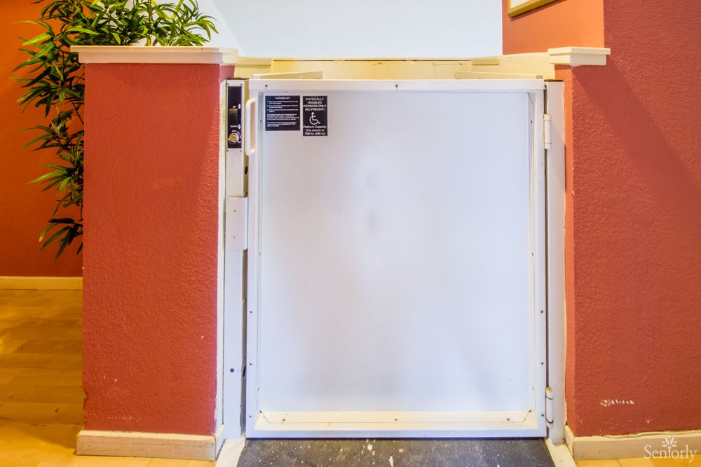 An indoor platform lift designed for accessibility.