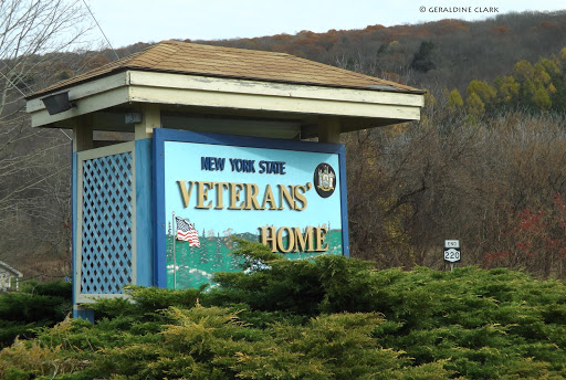 Entrance sign for the New York State Veterans Home.