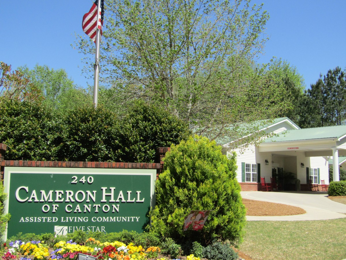 A view of Cameron Hall of Canton, featuring a welcoming entrance and well-maintained landscaping.