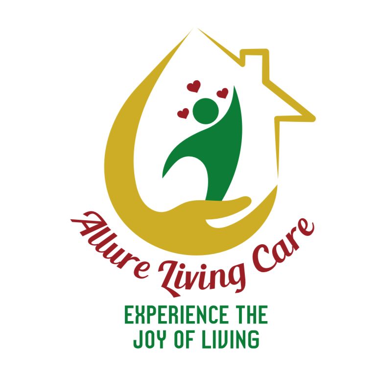 Logo for Allure Living Care with the tagline 'Experience the Joy of Living.'
