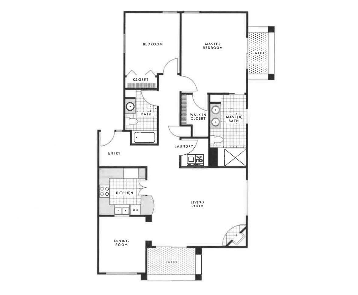 A detailed floor plan of a residential home, featuring multiple rooms and a well-organized layout.