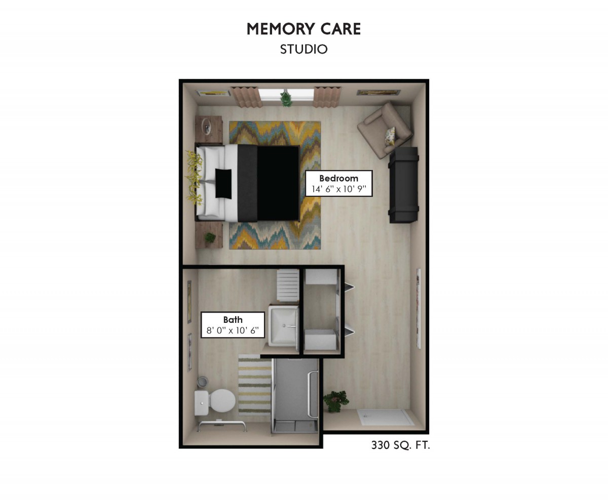 Memory Care Studio Floor Plan Layout