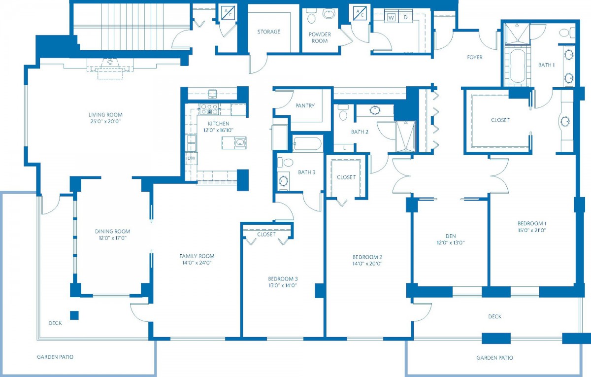 Blueprint of a house displaying the layout and room arrangements.