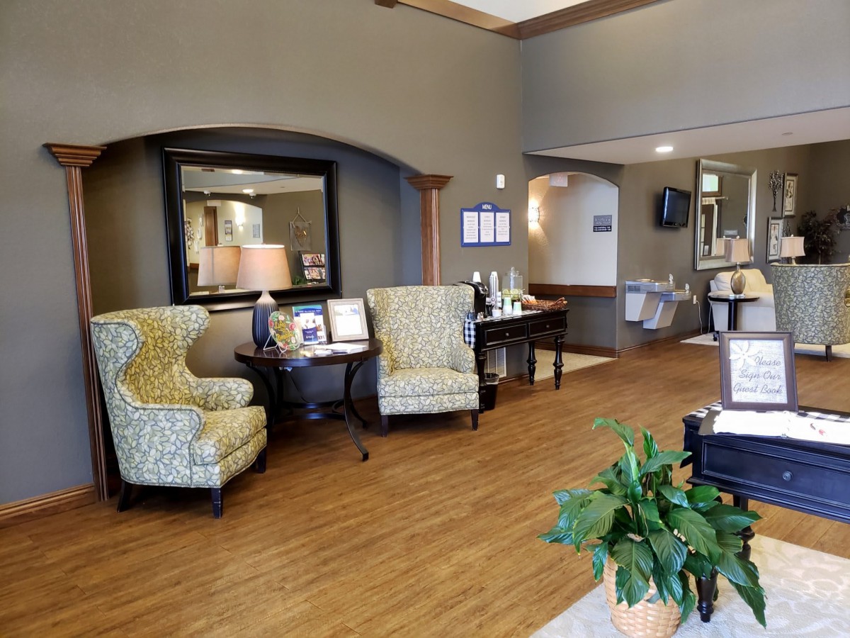 A cozy lobby with comfortable seating and stylish decor.