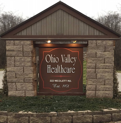 Entrance sign for Ohio Valley Healthcare, showcasing its commitment to community health.