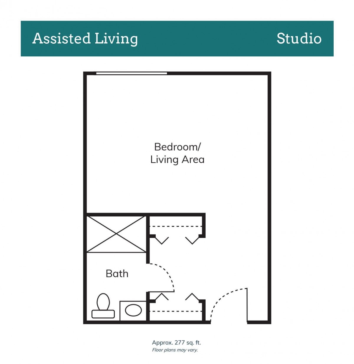 Assisted Living Studio Apartment Floor Plan
