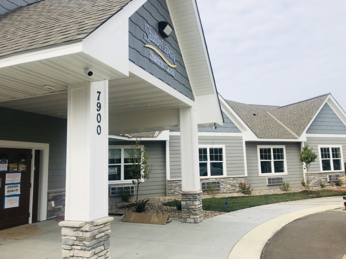 A modern commercial building with a welcoming entrance.