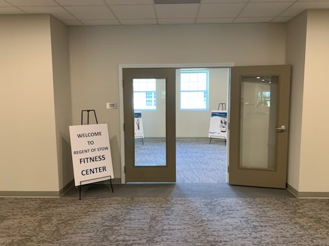Entrance to the voting and operating ballot center with a welcoming sign.