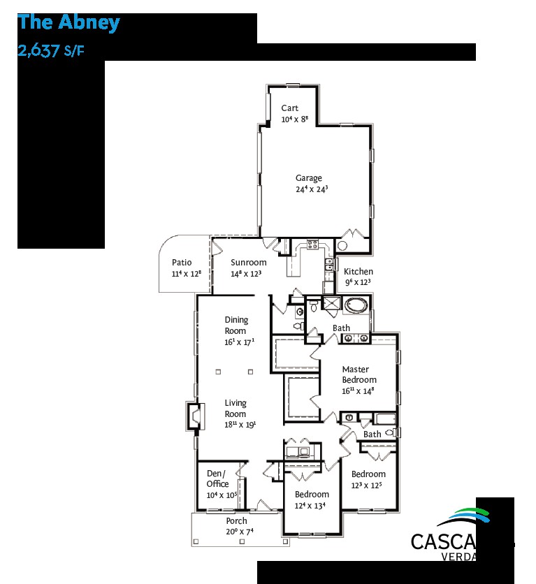 Architectural floor plan of a house.