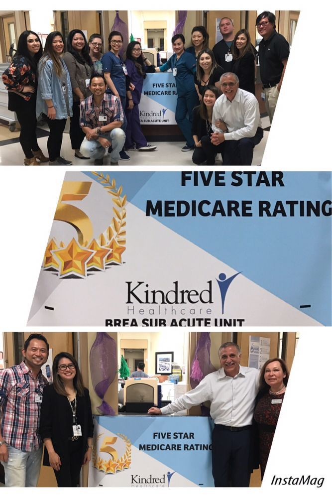 Healthcare team celebrates a five-star Medicare rating.