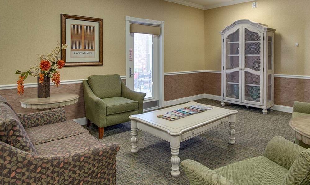A cozy living room with comfortable seating and tasteful decor.
