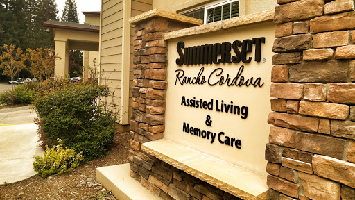 Entrance sign for Somerset Ranch Cordova, offering assisted living and memory care services.