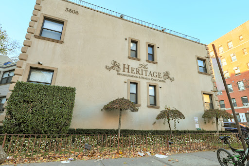 The Heritage building showcasing an elegant exterior with unique signage.