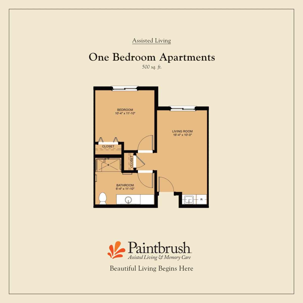 One Bedroom Apartment Floor Plan