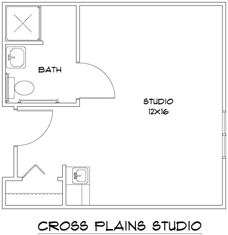 Cross Plains Studio Apartment Floor Plan