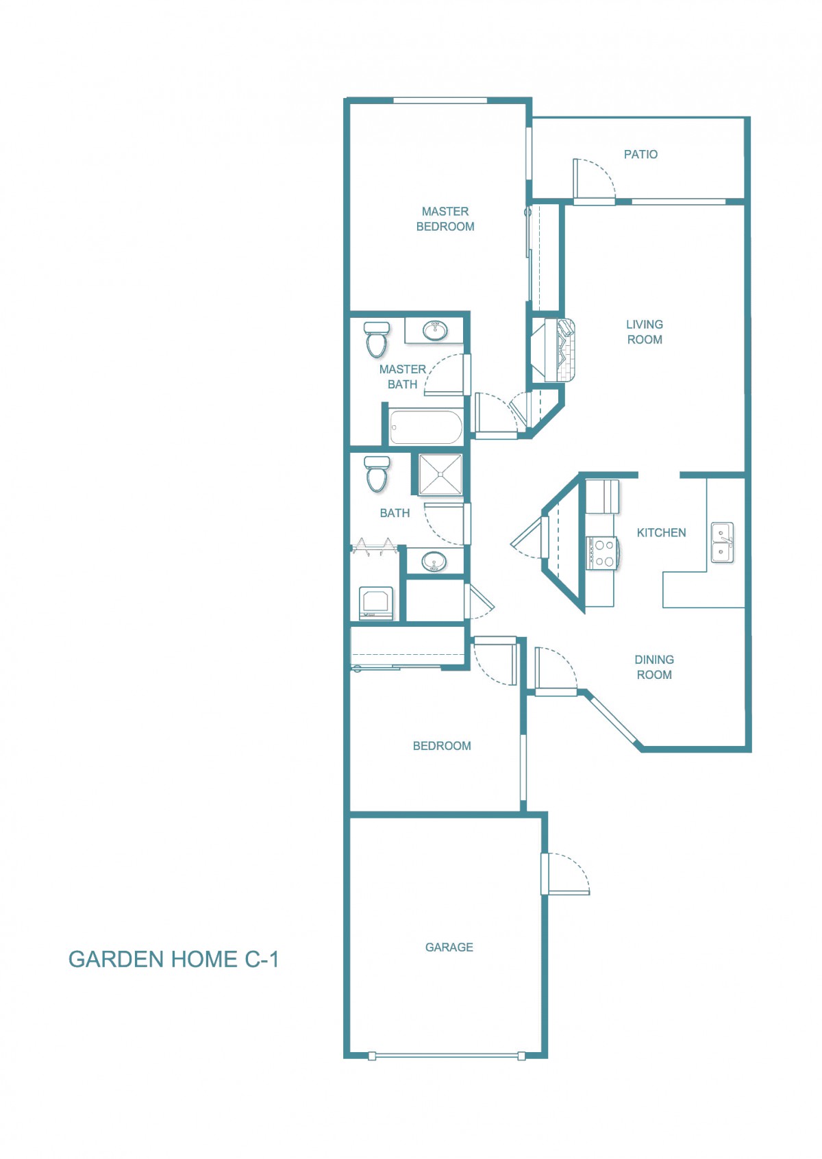 Architectural floor plan layout of a house.