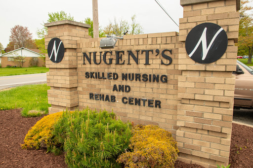 Entrance sign of Nugent's Skilled Nursing and Rehab Center