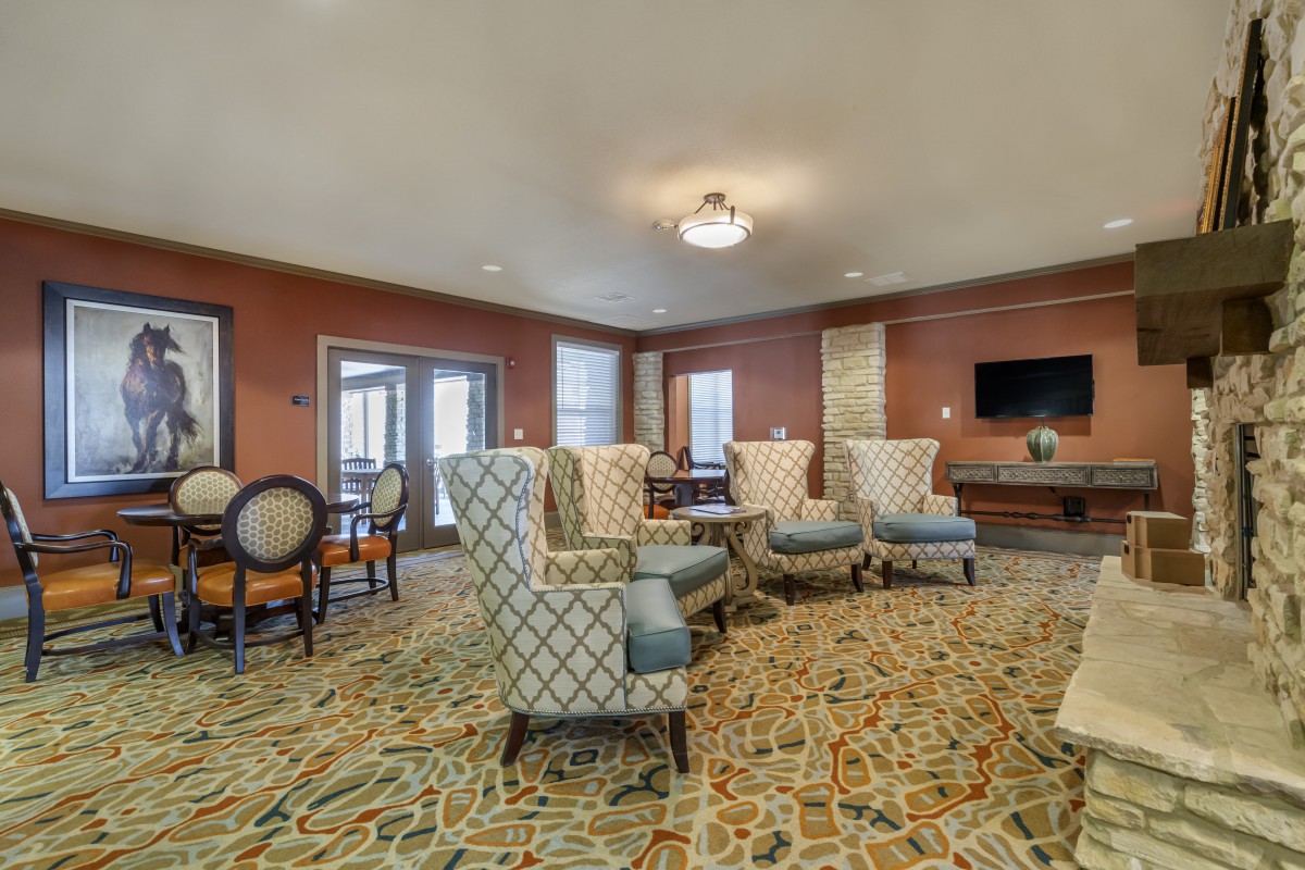 A well-appointed living room with comfortable seating and stylish decor.
