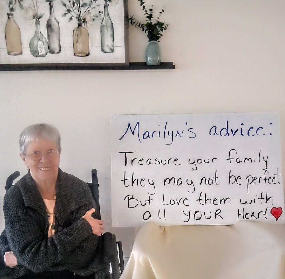An elderly woman shares heartfelt advice about treasuring and loving family despite imperfections.