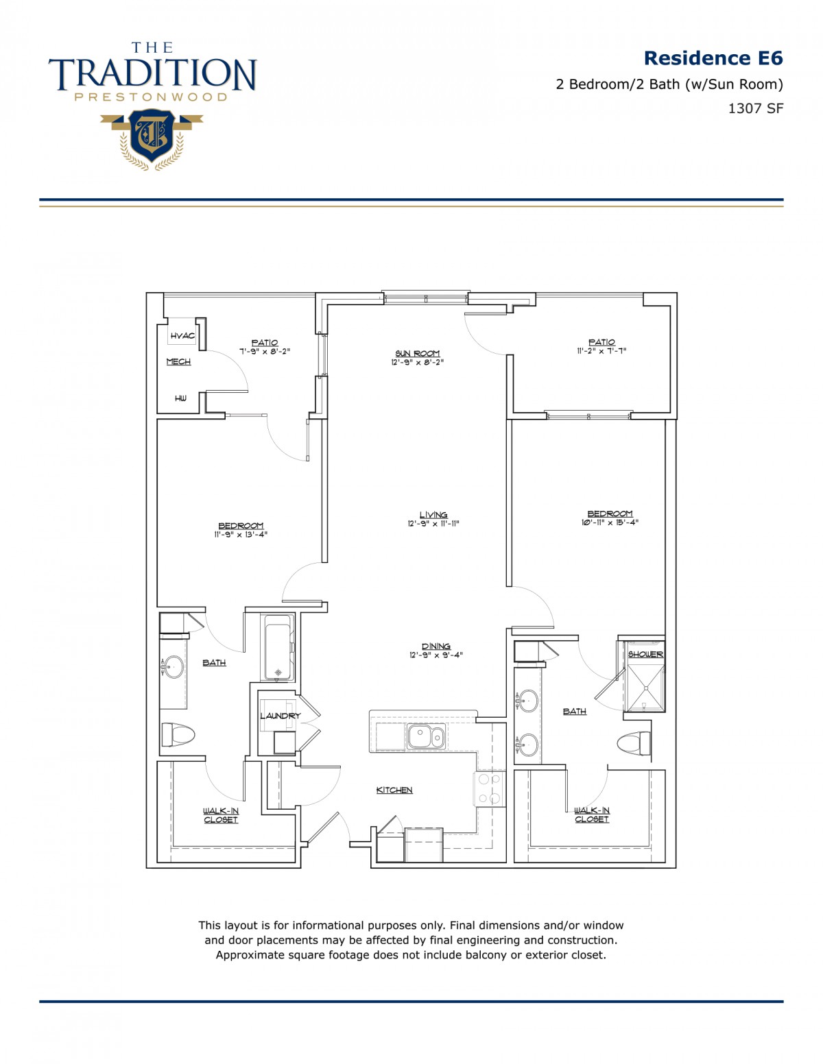A detailed floor plan of an apartment showing the layout of rooms and spaces.