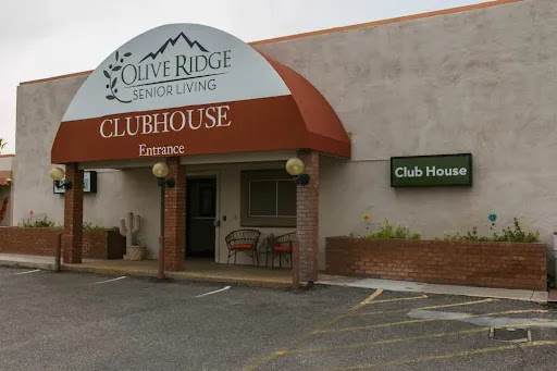Entrance of the Olive Ridge Clubhouse, a facility for senior living.