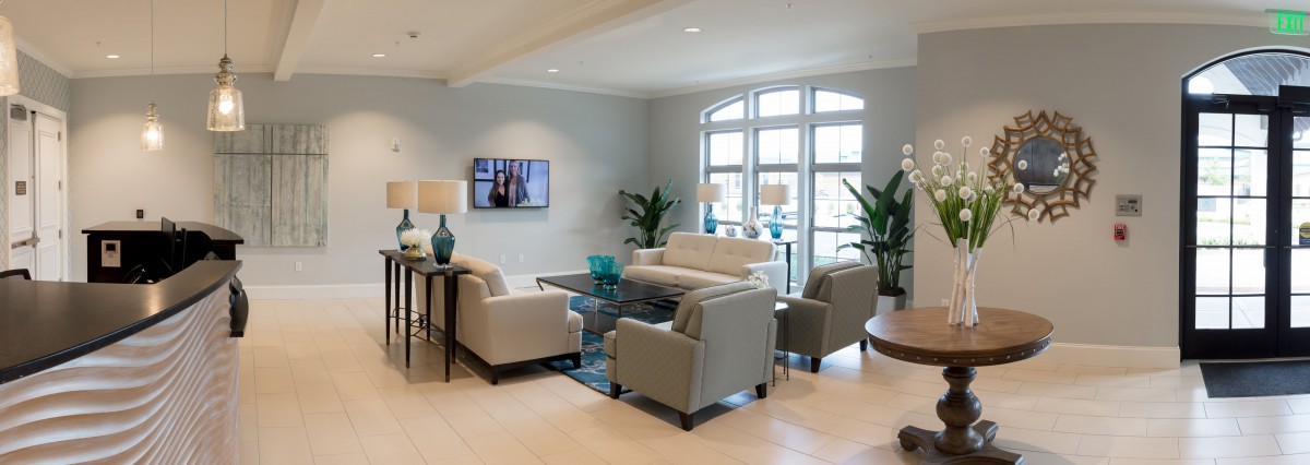 Modern living room with comfortable seating and stylish decor.