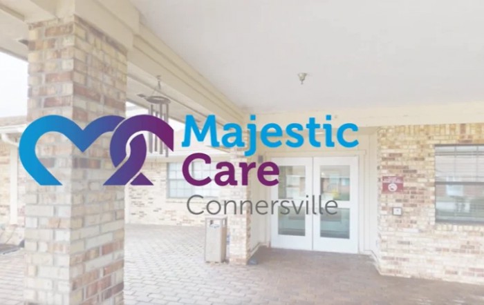 Entrance of Majestic Care in Connersville.