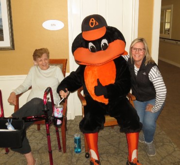 Fun with the mascot at a community event!