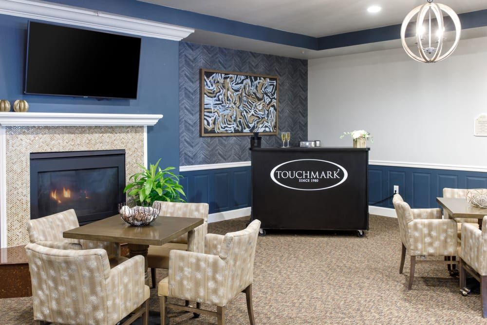 A modern reception area with comfortable seating and a welcoming atmosphere.