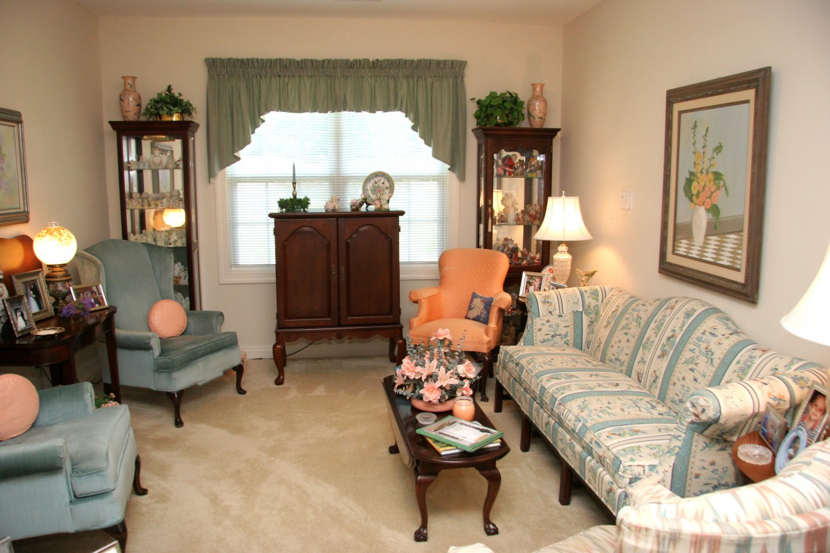 A cozy living room with classic furniture and decor.