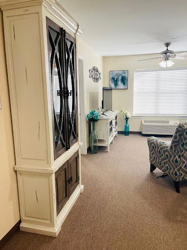 A cozy living room featuring modern decor and a comfortable seating area.