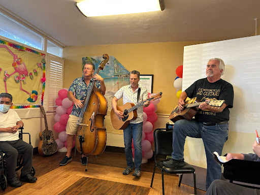 A lively performance by a local band, showcasing their musical talents.