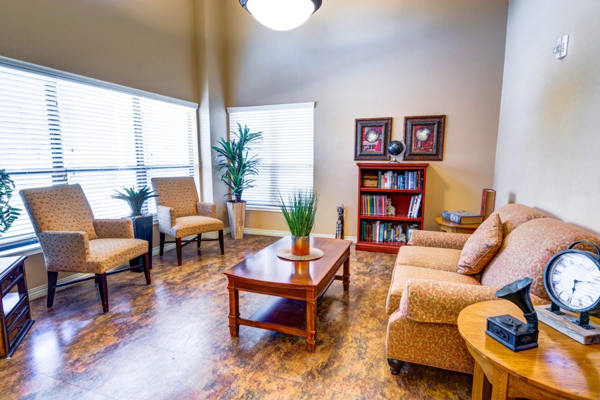 A cozy living room with comfortable furniture and a warm, inviting atmosphere.