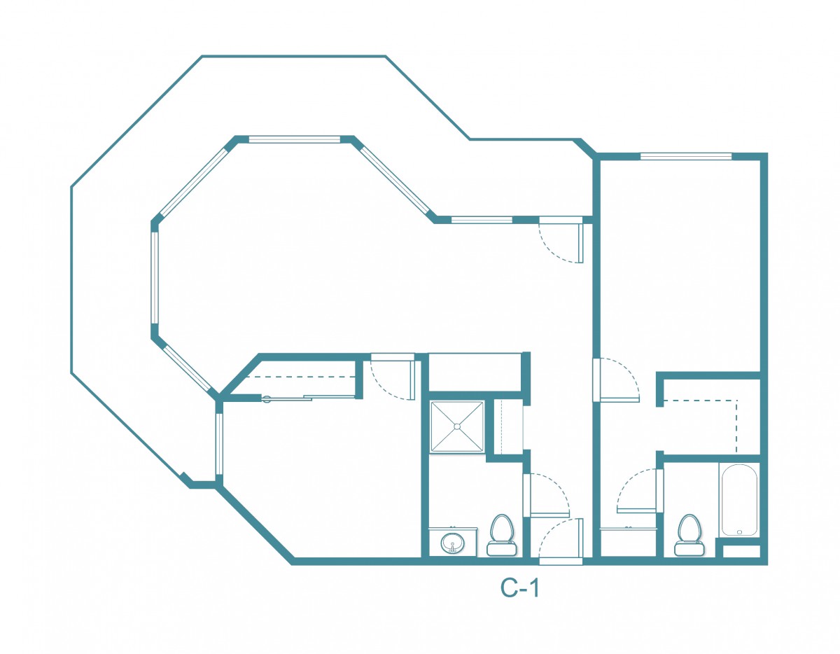 Architectural floor plan layout design.