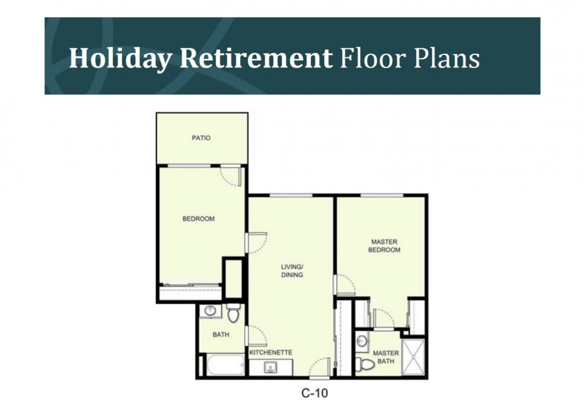 Holiday Retirement apartment floor plan layout.