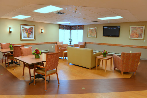 A comfortable waiting area with modern furniture, suitable for relaxation.