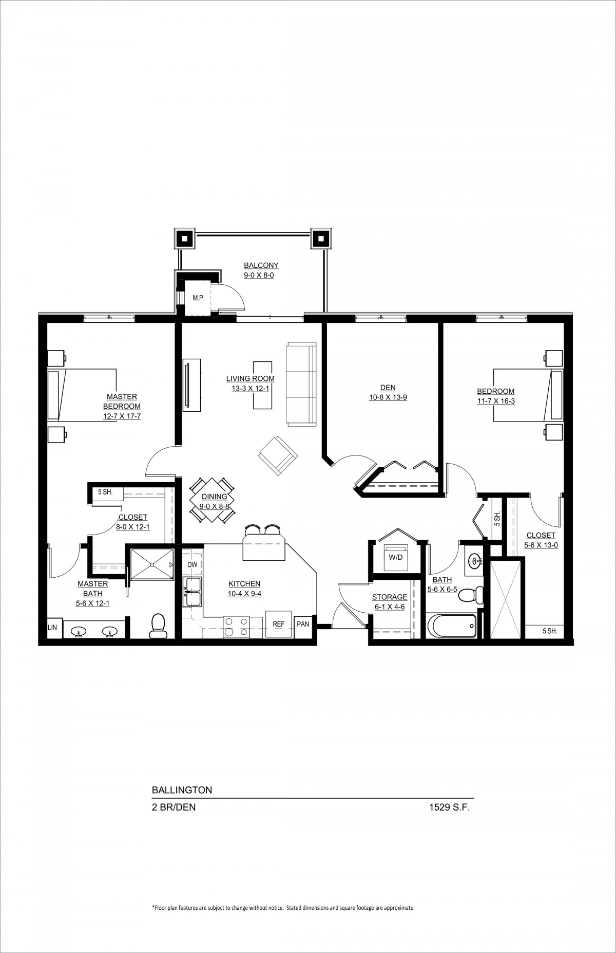 A detailed floor plan of a residential home layout.