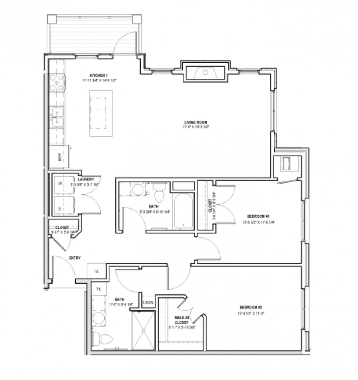 A detailed floor plan illustrating the layout of a residential space with various rooms and areas.