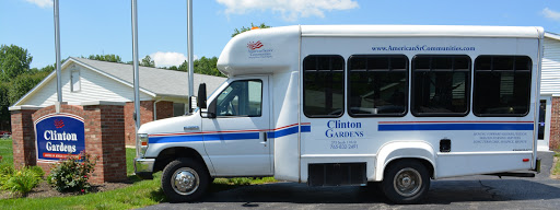 A bus from Clinton County, showcasing public transportation services.