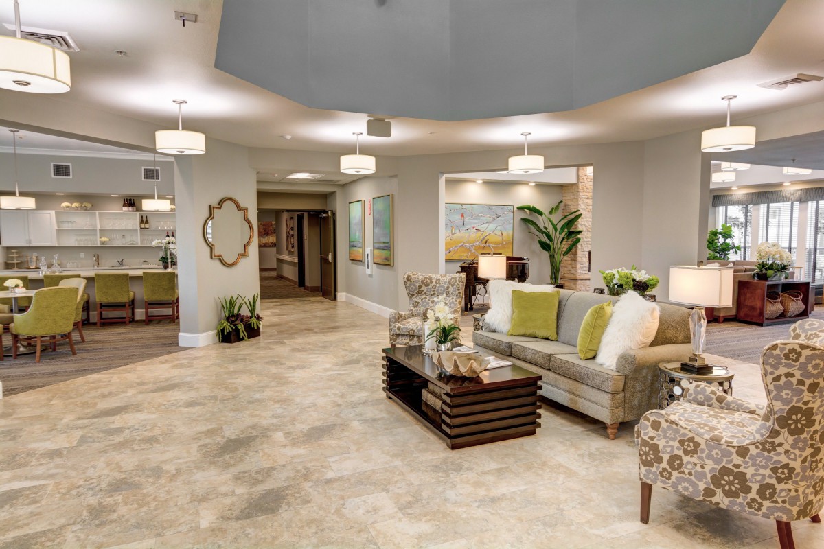A modern living room with stylish furniture and elegant decor.