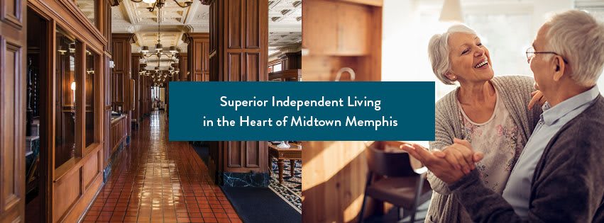 Advertisement for superior independent living in Midtown Memphis.