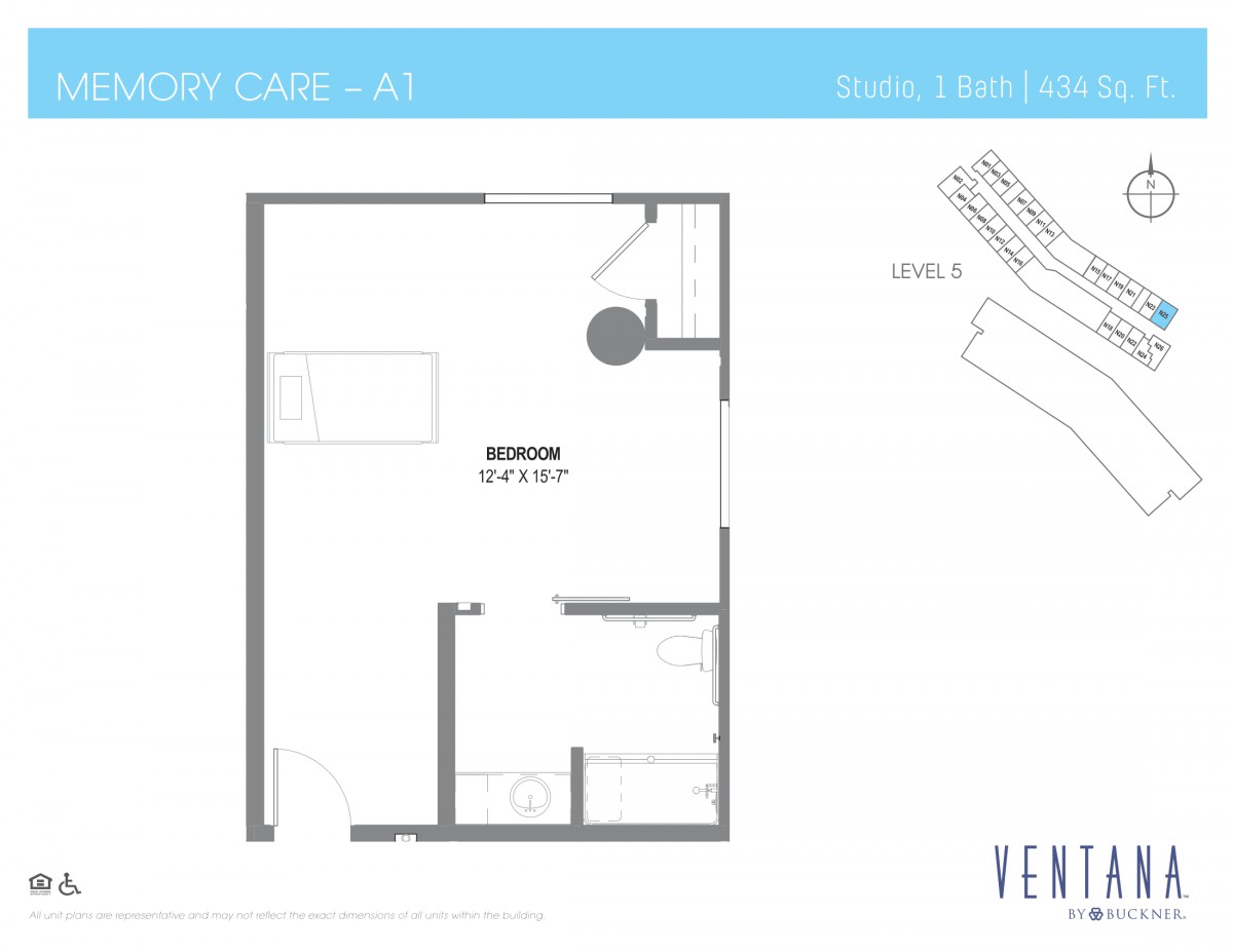 A floor plan of a single office space with designated areas for office, restroom, and entry.