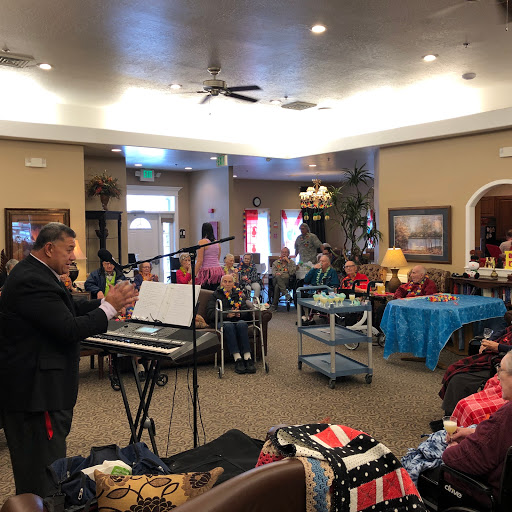 A lively musical performance at a community event, bringing joy to the audience.