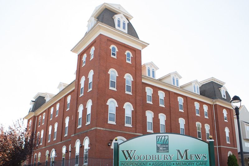 Historic brick building with distinctive architectural features.
